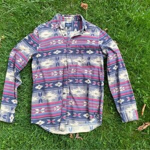 American Eagle Outfitters Men's Button-Down Shirt in Navy, Red, Cream